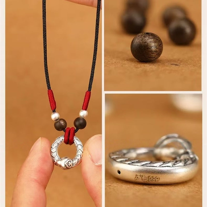 Buddha Life 999 Silver Zodiac Snake Necklace