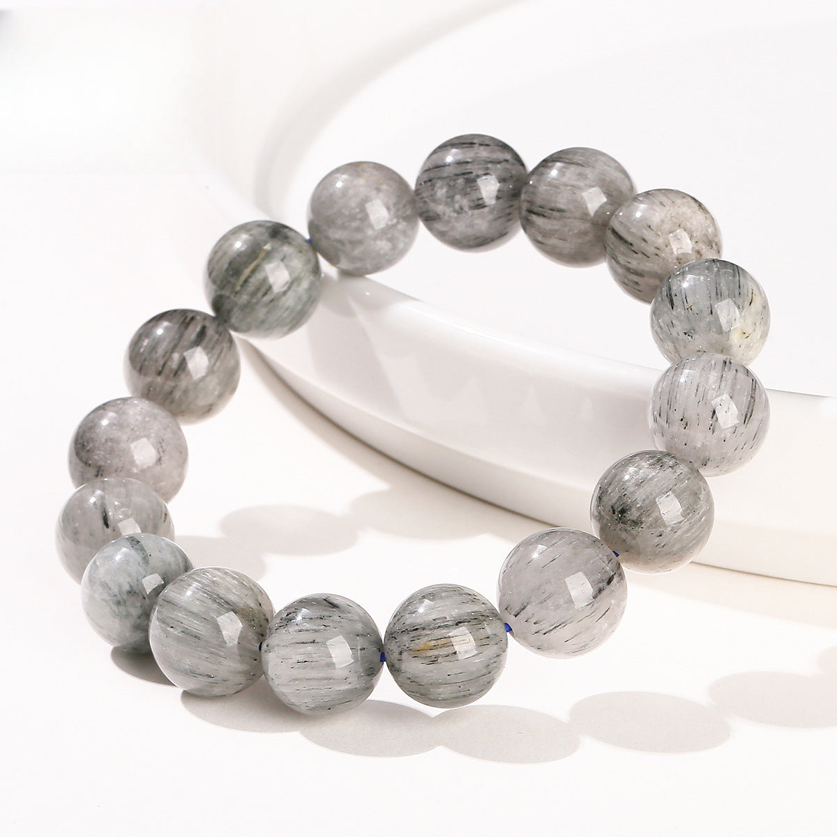 Natural Blue Rutilated Quart Crystal Bracelet