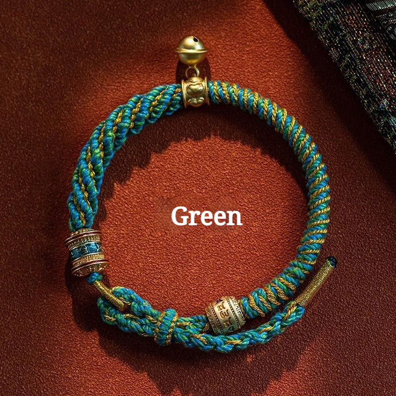 Buddha Life Tibetan Om Mani Padme Hum Mantra Hand Rope Multicolored Rope Hand