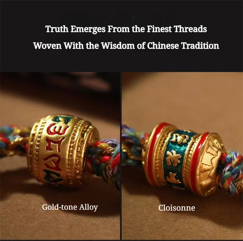 Buddha Life Tibetan Om Mani Padme Hum Mantra Hand Rope Multicolored Rope Hand