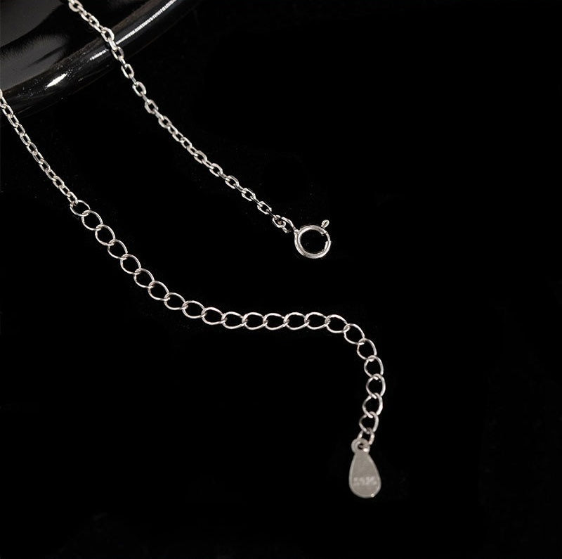 Sterling Silver Natural Pearl Necklace Enamel Ice Cream Pendant