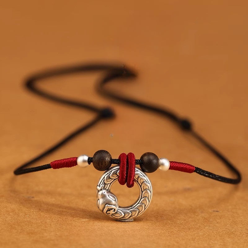 Buddha Life 999 Silver Zodiac Snake Necklace