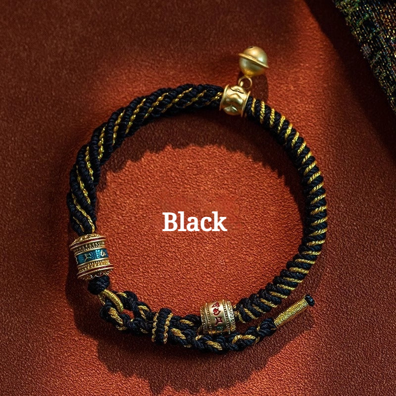 Buddha Life Tibetan Om Mani Padme Hum Mantra Hand Rope Multicolored Rope Hand