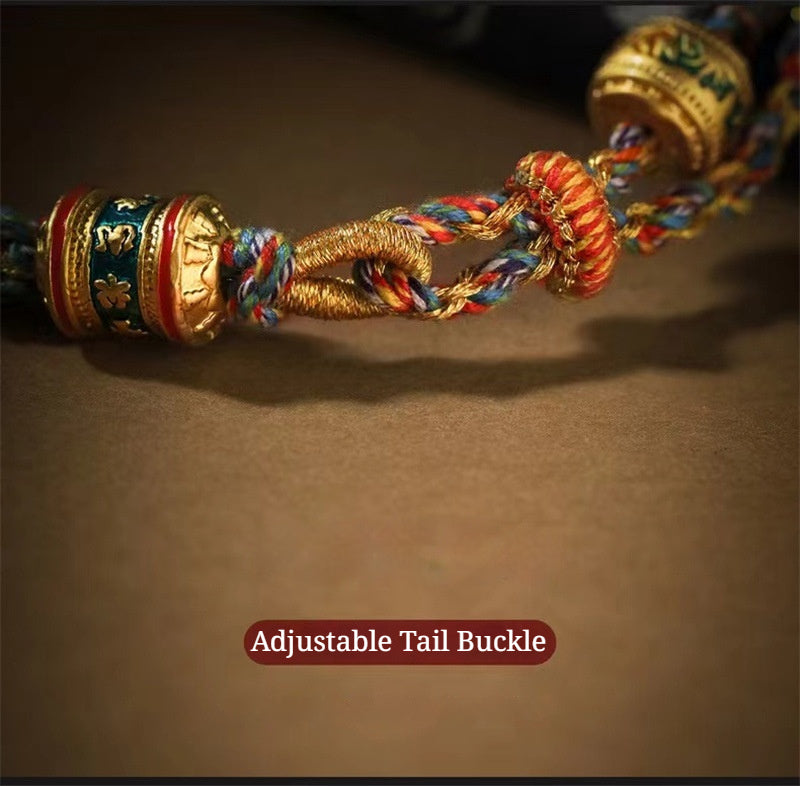 Buddha Life Tibetan Om Mani Padme Hum Mantra Hand Rope Multicolored Rope Hand