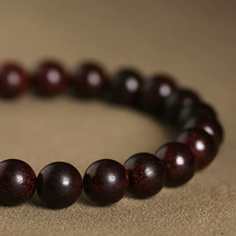 Buddha Life Natural lobular red sandalwood bracelet for men and women couples