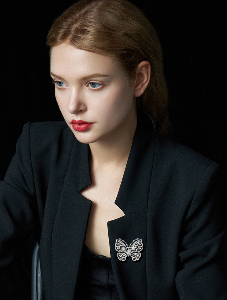 New Butterfly Love Butterfly Brooch High Suit Versatile Style Women's Niche Corsage Pin