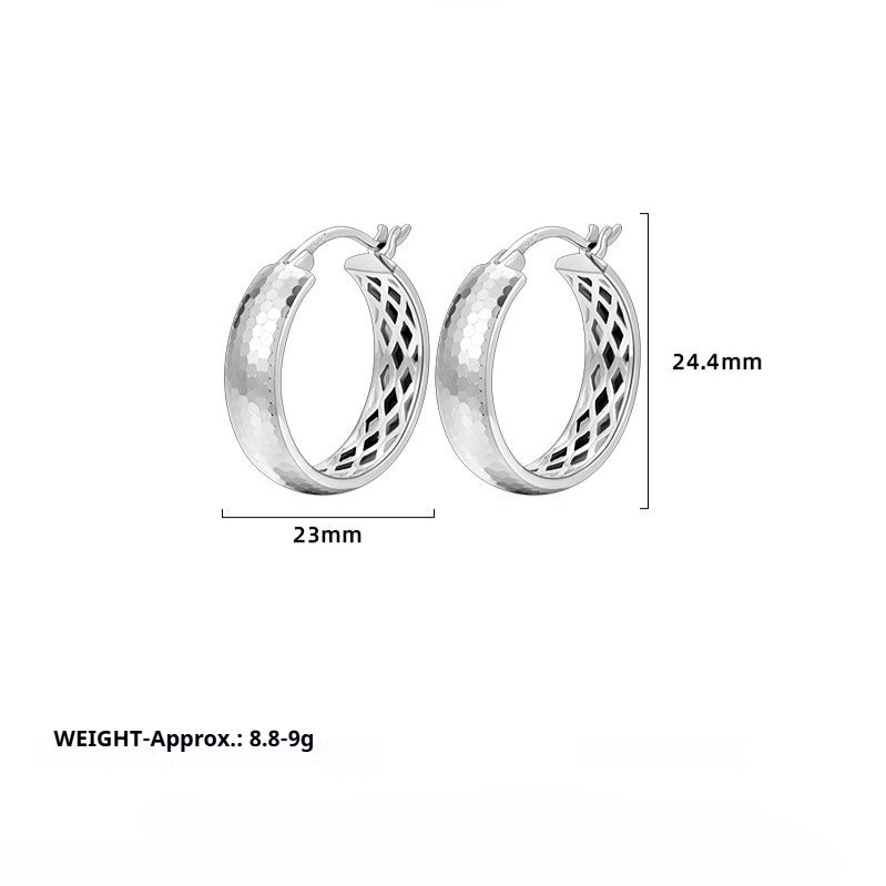 S925 Sterling Silver Ring Ear Buckle