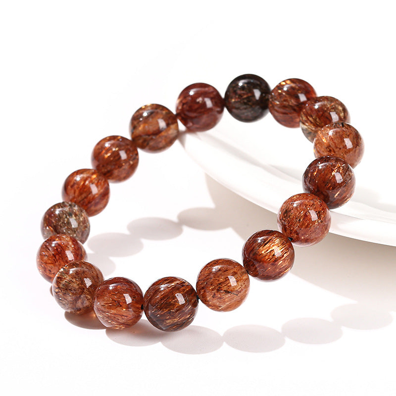 Natural Black Gold Crystal Bracelet for Men and Women