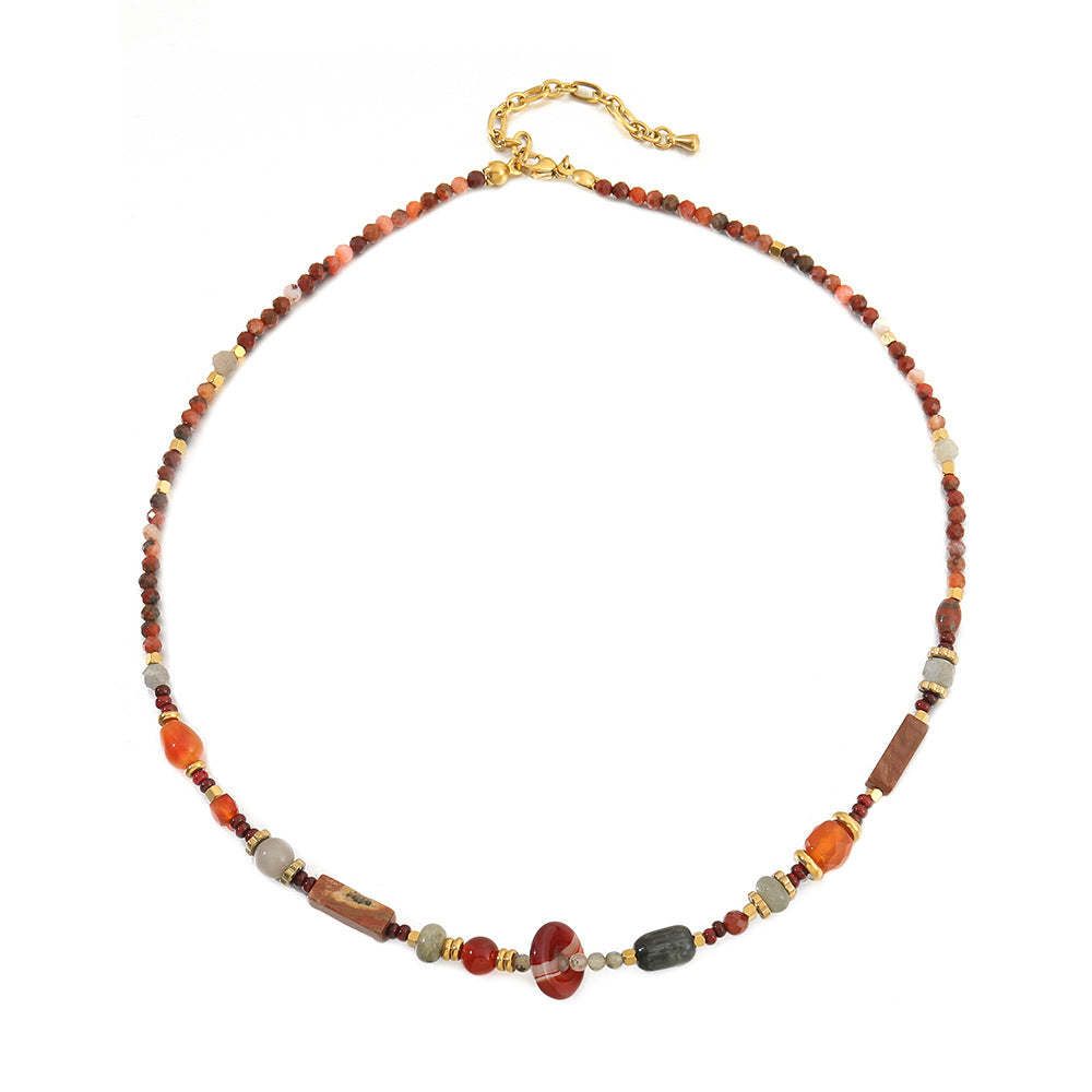 Buddha Life French Retro Natural Stone Necklace