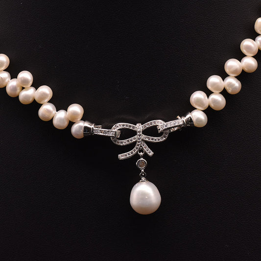 Natural Pearl Necklace Vintage Pearl Jewelry