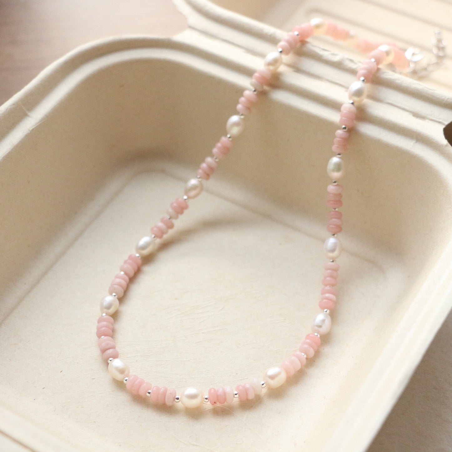 Buddha Life Water Lily Series Red Pink Pearl Necklace Bracelet Ring