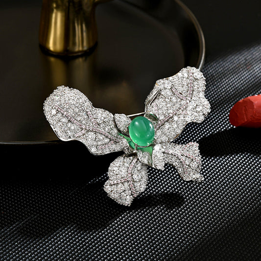 Three-dimensional Bright Butterfly Brooch Flash, Autumn and Winter Corsage Coat Gift, Coat Dress Pin, Christmas Gift, New Year's Gift