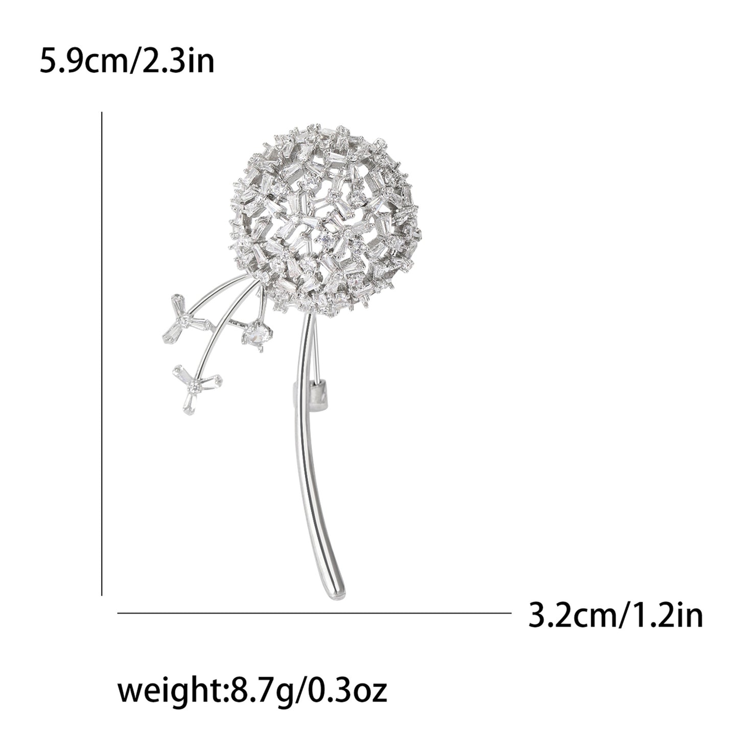 Delicate Dandelion Brooch