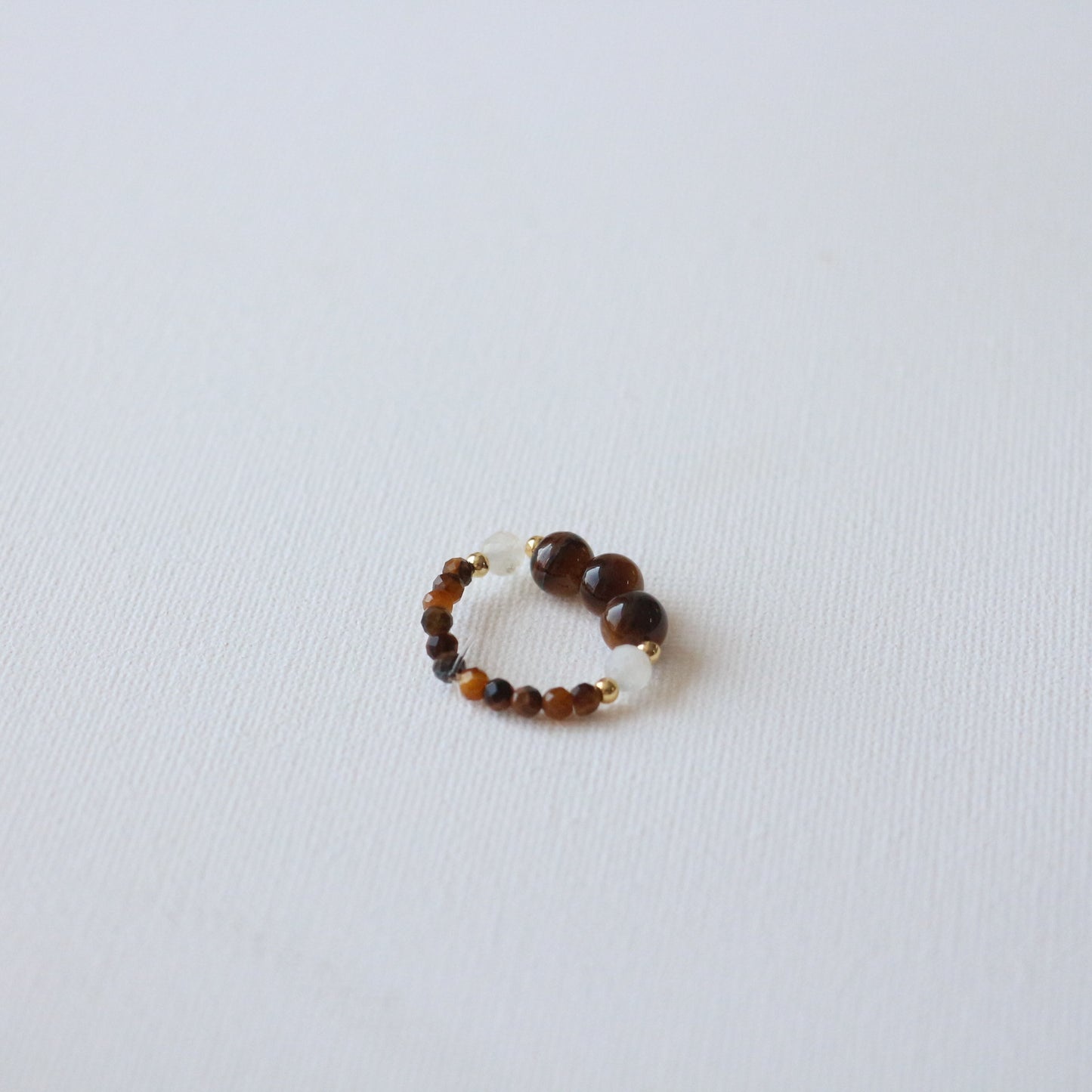 Maillard Vintage Necklace Tiger's Eye Beaded Bracelet Ring
