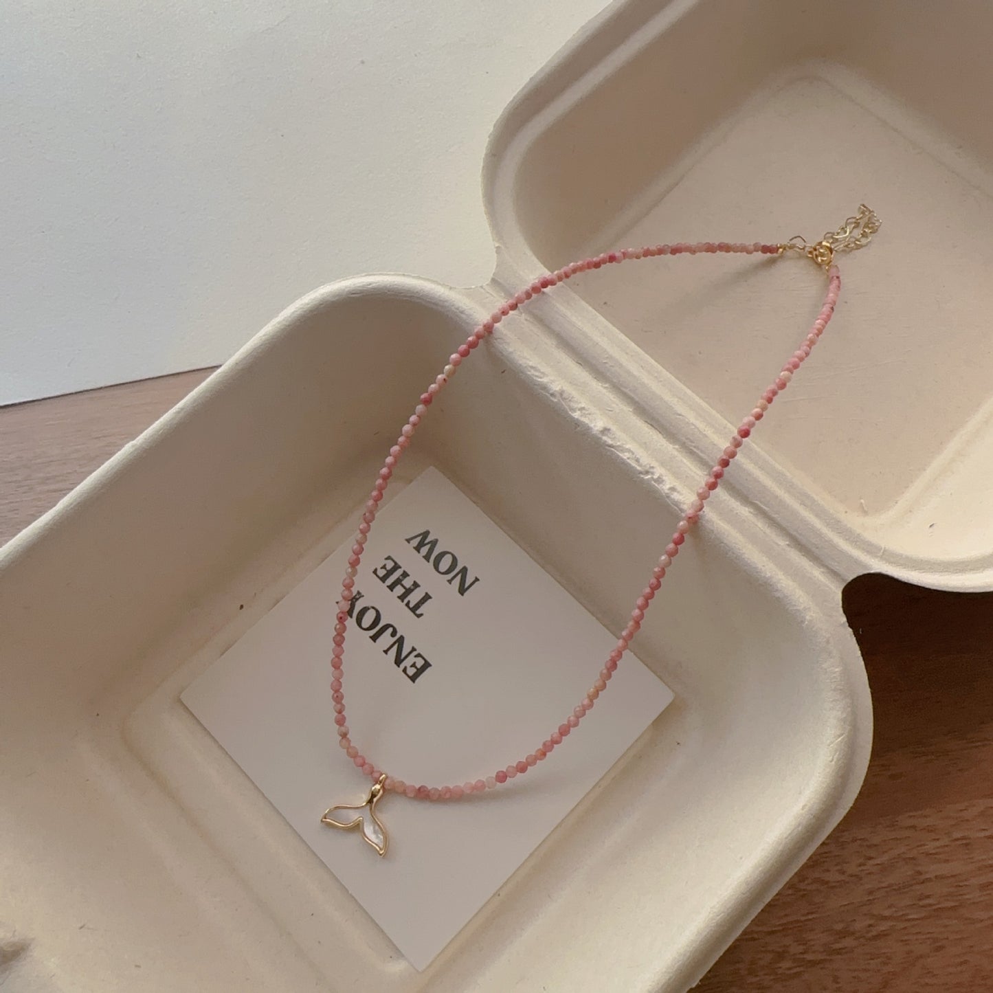 Buddha Life Water Lily Series Red Pink Pearl Necklace Bracelet Ring