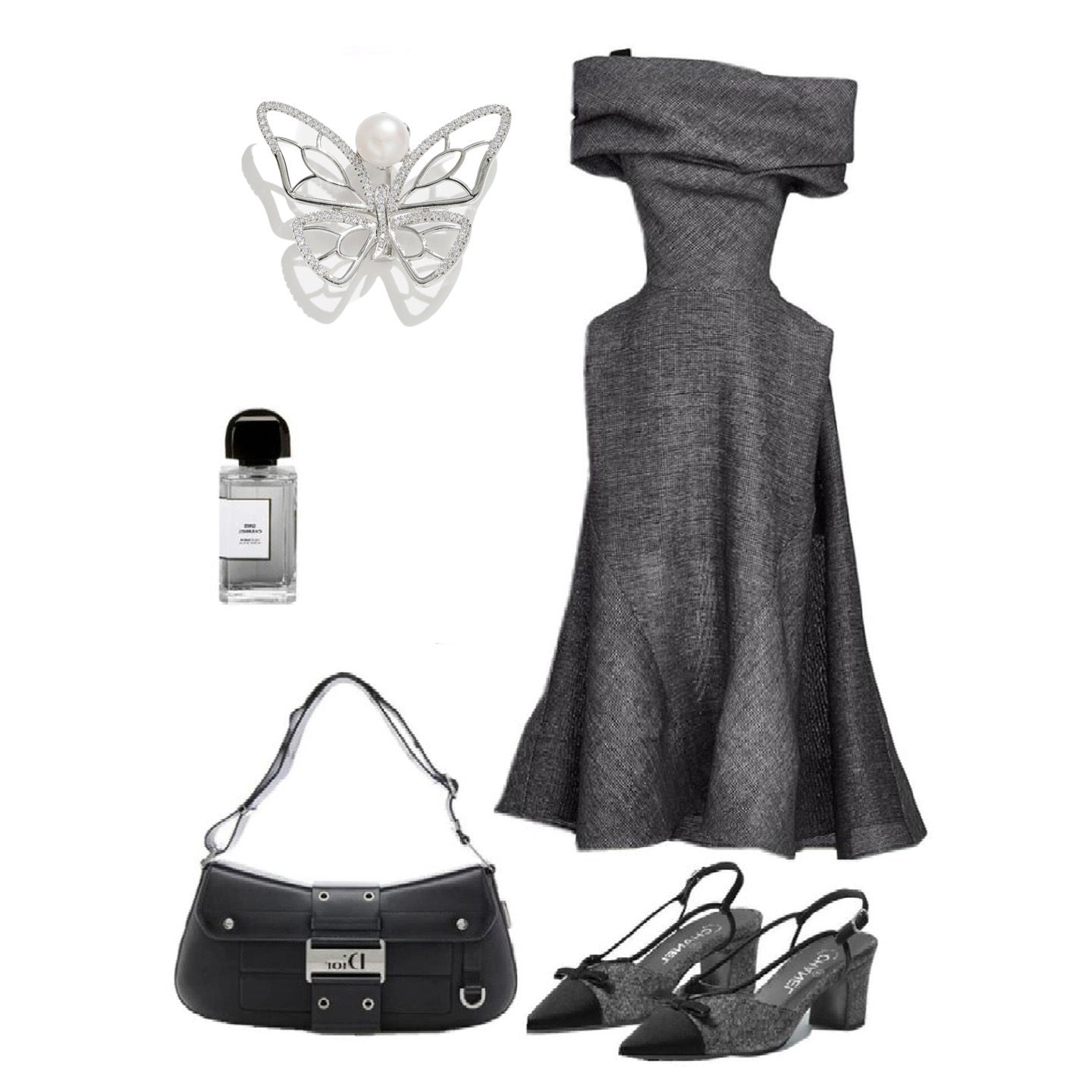 Freshwater Pearl Butterfly Brooch