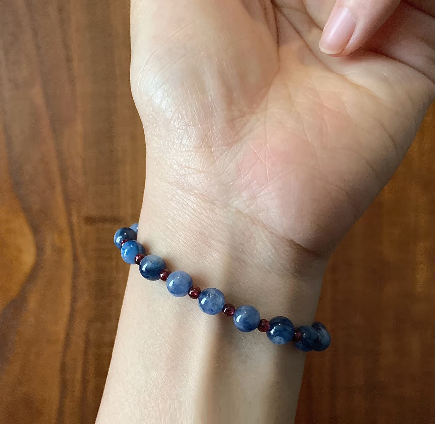 Buddha Life Kyanite Garnet 925 Silver Neck Chain Necklace