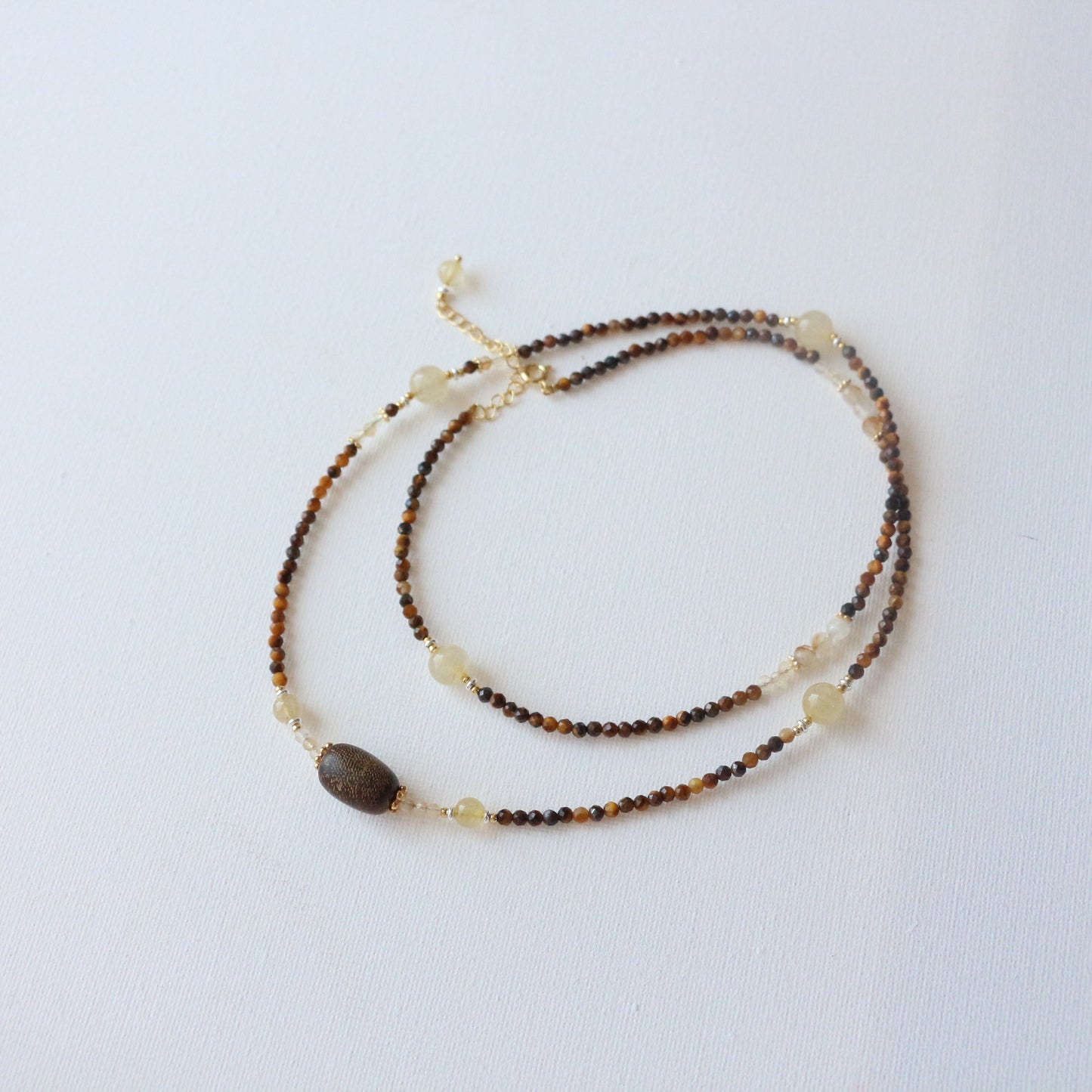 Maillard Vintage Necklace Tiger's Eye Beaded Bracelet Ring