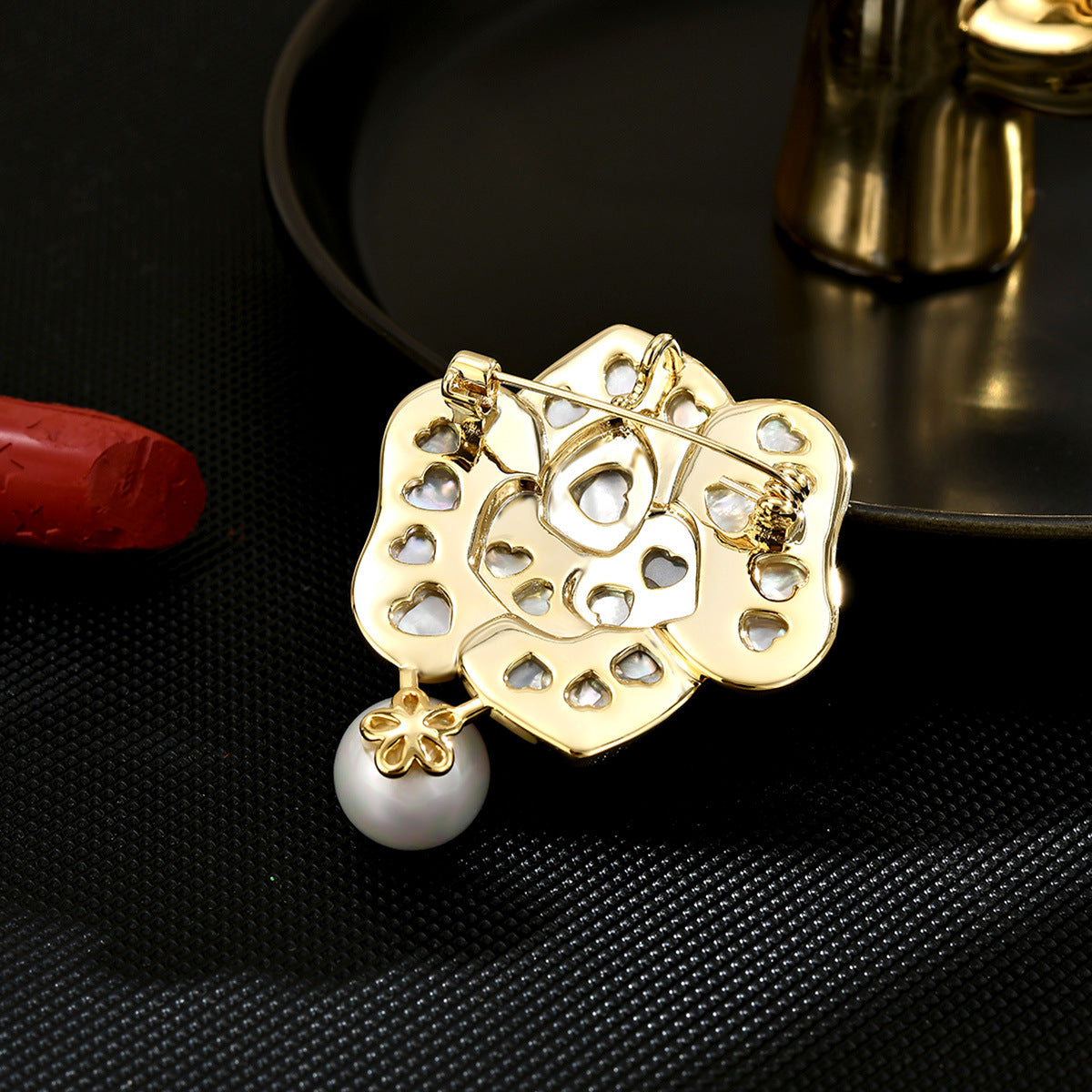 Camellia Corsage Anti-exposure Pin Clothing, New Year's Gift, Christmas Gift, Birthday Gift