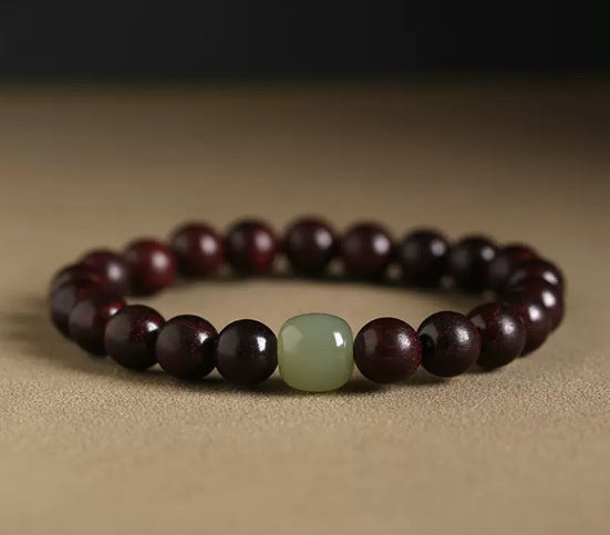 Buddha Life Natural lobular red sandalwood bracelet for men and women couples
