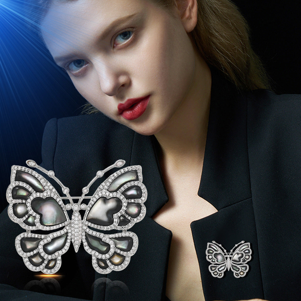 New Butterfly Love Butterfly Brooch High Suit Versatile Style Women's Niche Corsage Pin