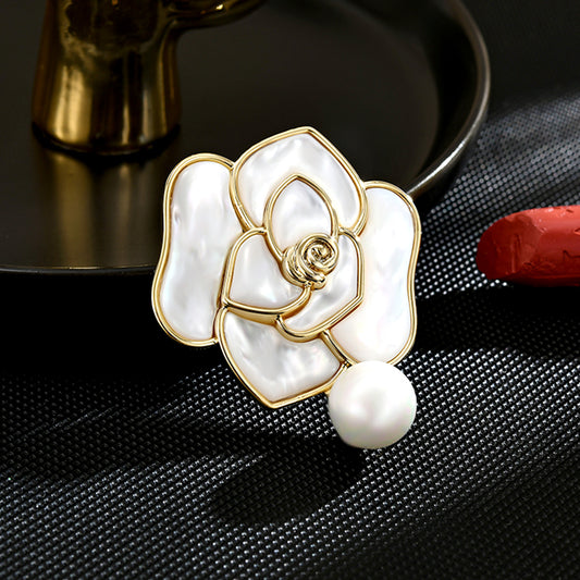 Camellia Corsage Anti-exposure Pin Clothing, New Year's Gift, Christmas Gift, Birthday Gift