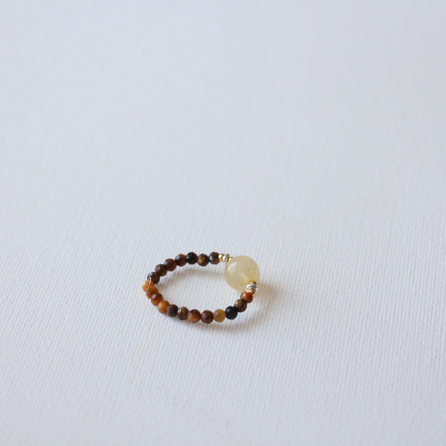 Maillard Vintage Necklace Tiger's Eye Beaded Bracelet Ring