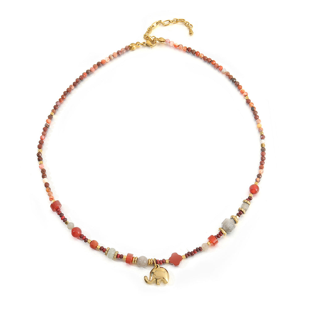 Buddha Life French Retro Natural Stone Necklace