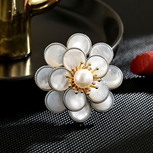 Pearl Flower Brooch Camellia Corsage, Women's Versatile Accessories Birthday Gifts, Christmas Gifts, New Year Gifts