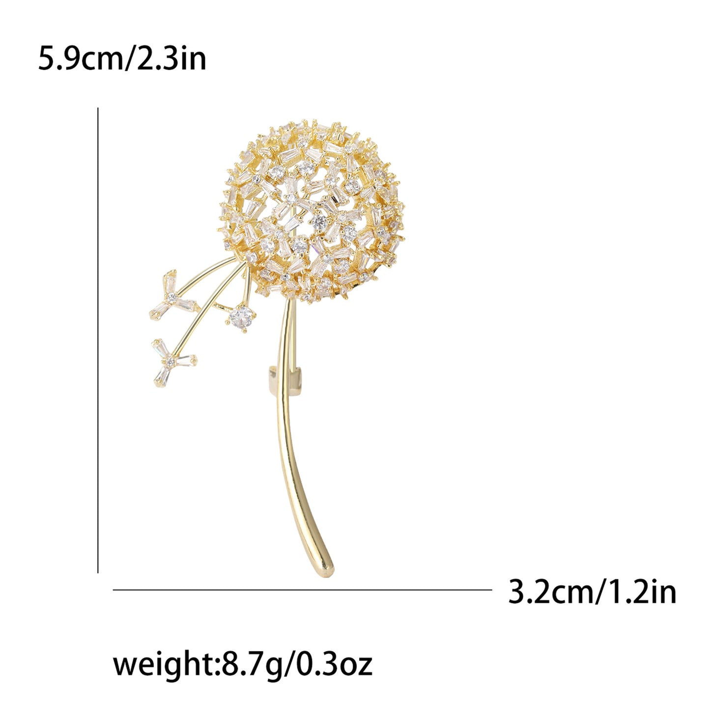Delicate Dandelion Brooch