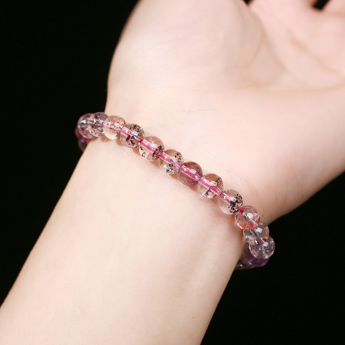 8A Natural Ice Transparent Amethyst Bracelet