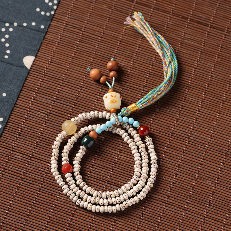 Buddha Life Tibetan Star Moon Bodhi Seeds Kitten Bracelet