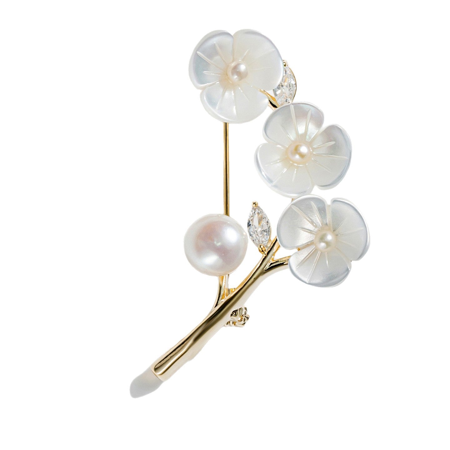 Natural Pearl Flower Brooch