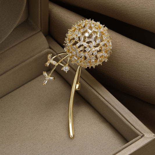 Delicate Dandelion Brooch