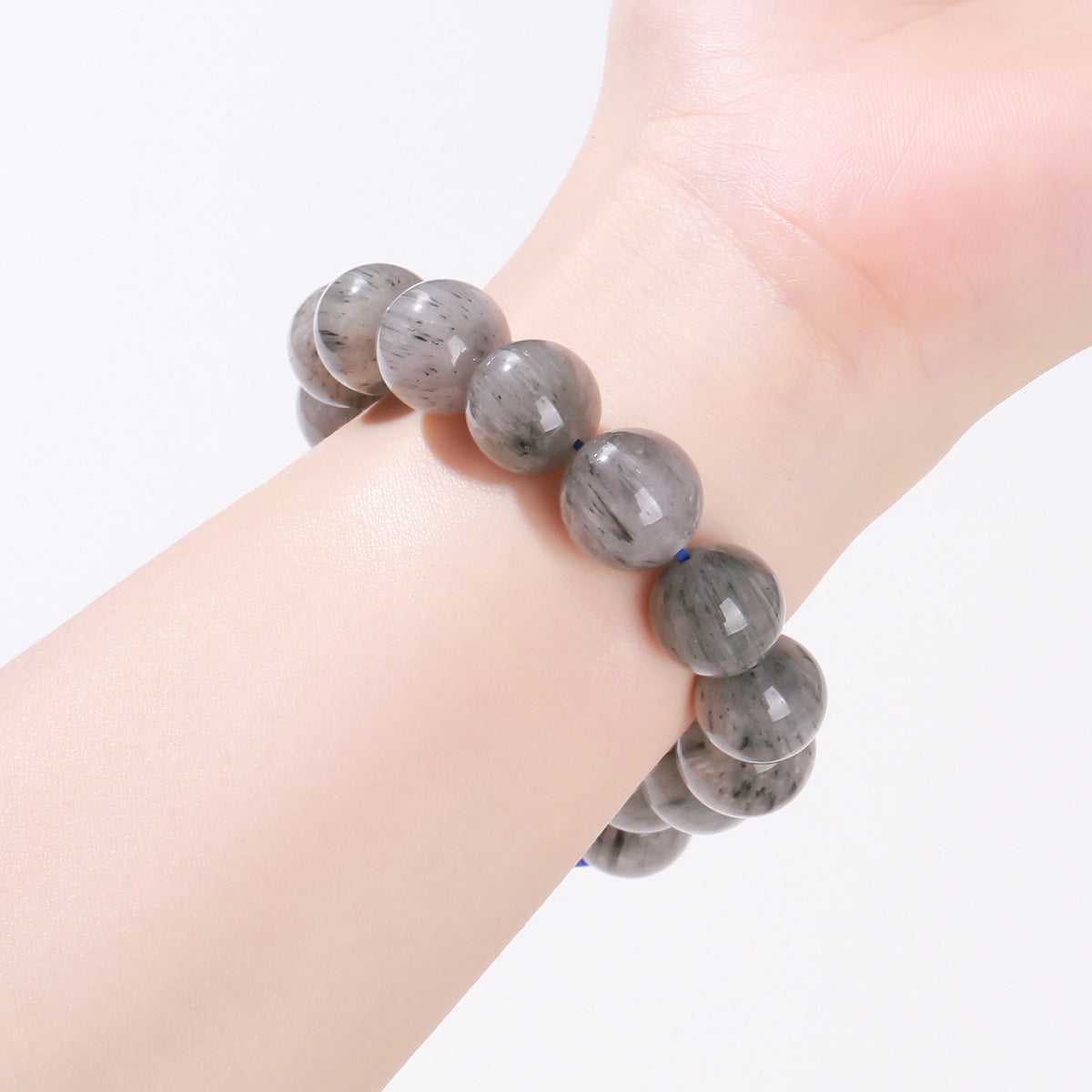 Natural Blue Rutilated Quart Crystal Bracelet