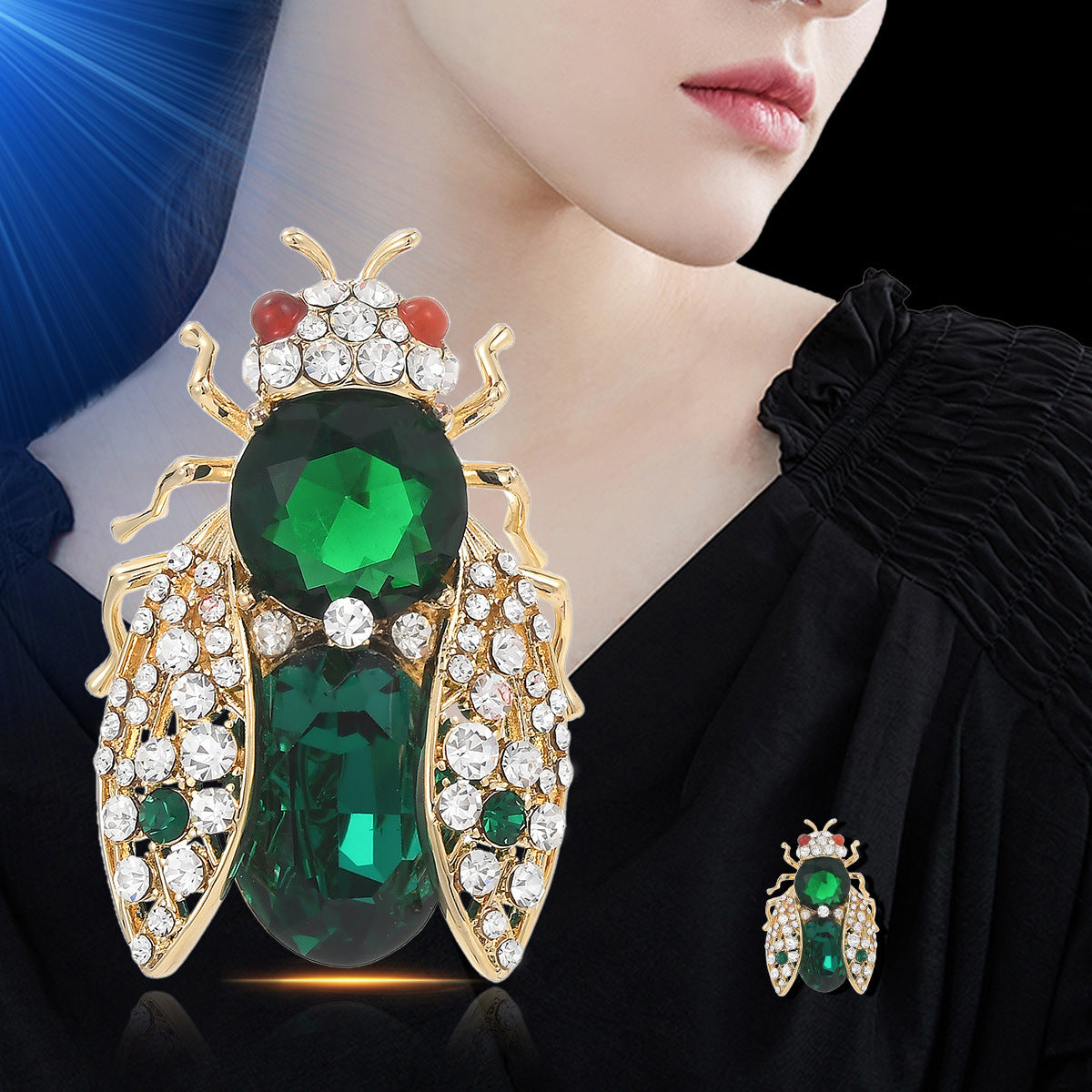 Golden Cicada Brooch Insect Pin Corsage