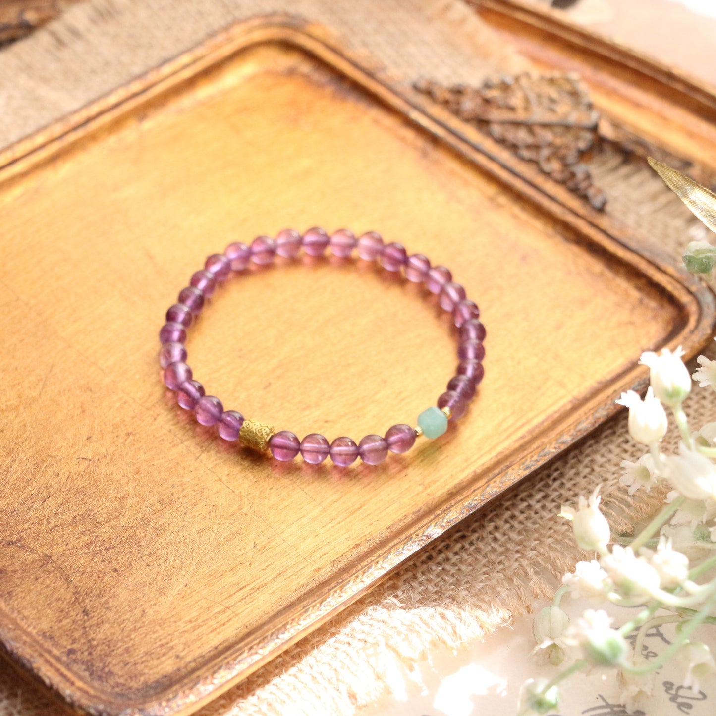Buddha Life Amethyst Tianhe Stone Bracelet