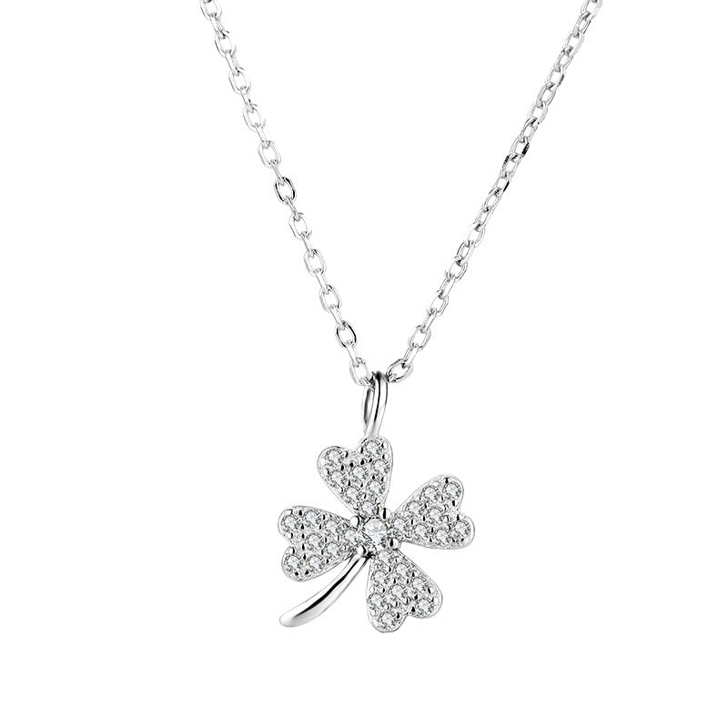 925 Sterling Silver Lucky Clover Necklace