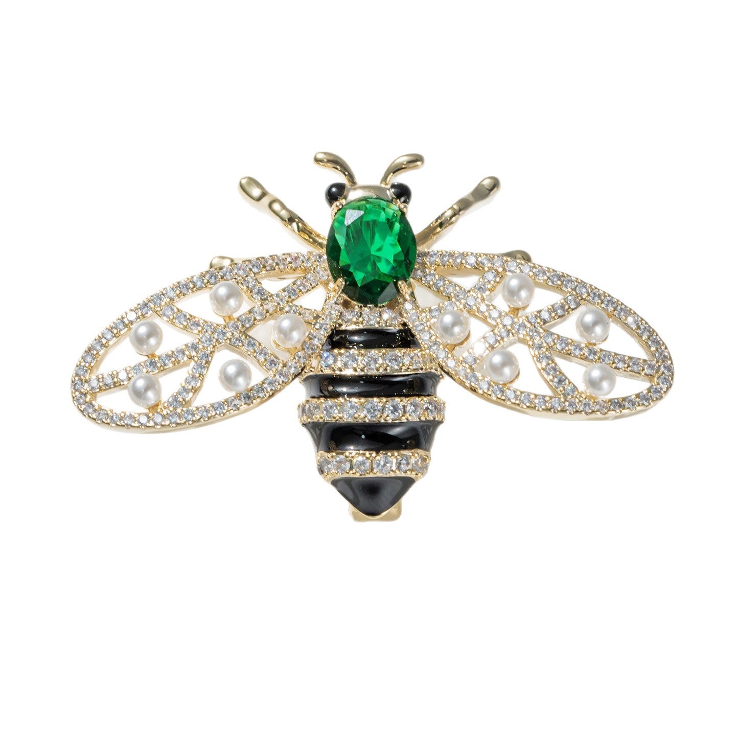 Emerald Bee Brooch
