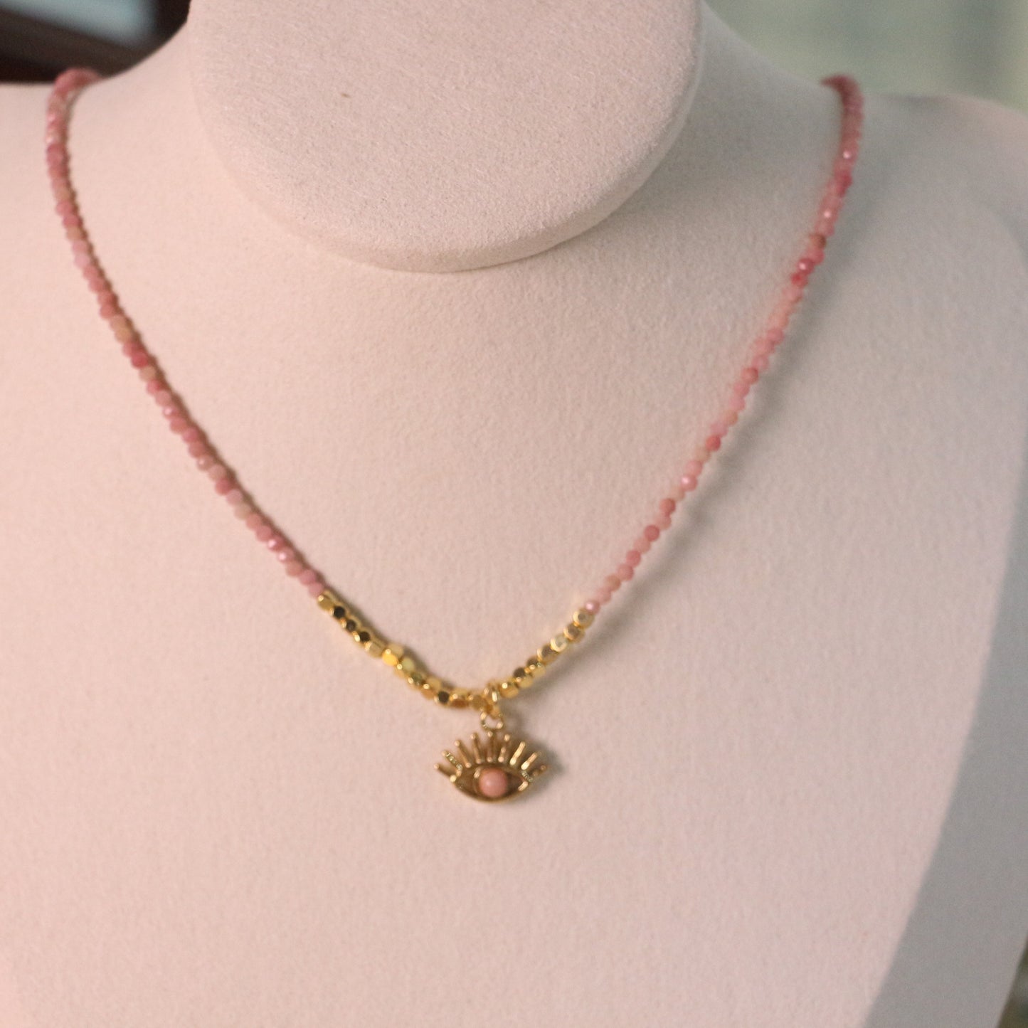 Buddha Life Water Lily Series Red Pink Pearl Necklace Bracelet Ring