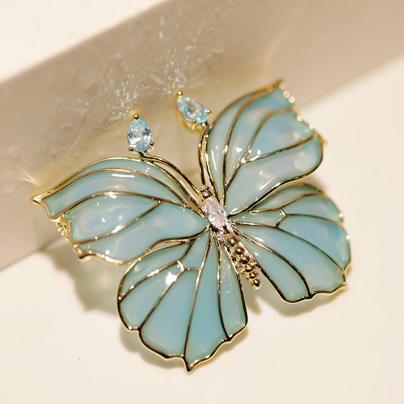 Buddha Life Blue Ocean Butterfly Brooch