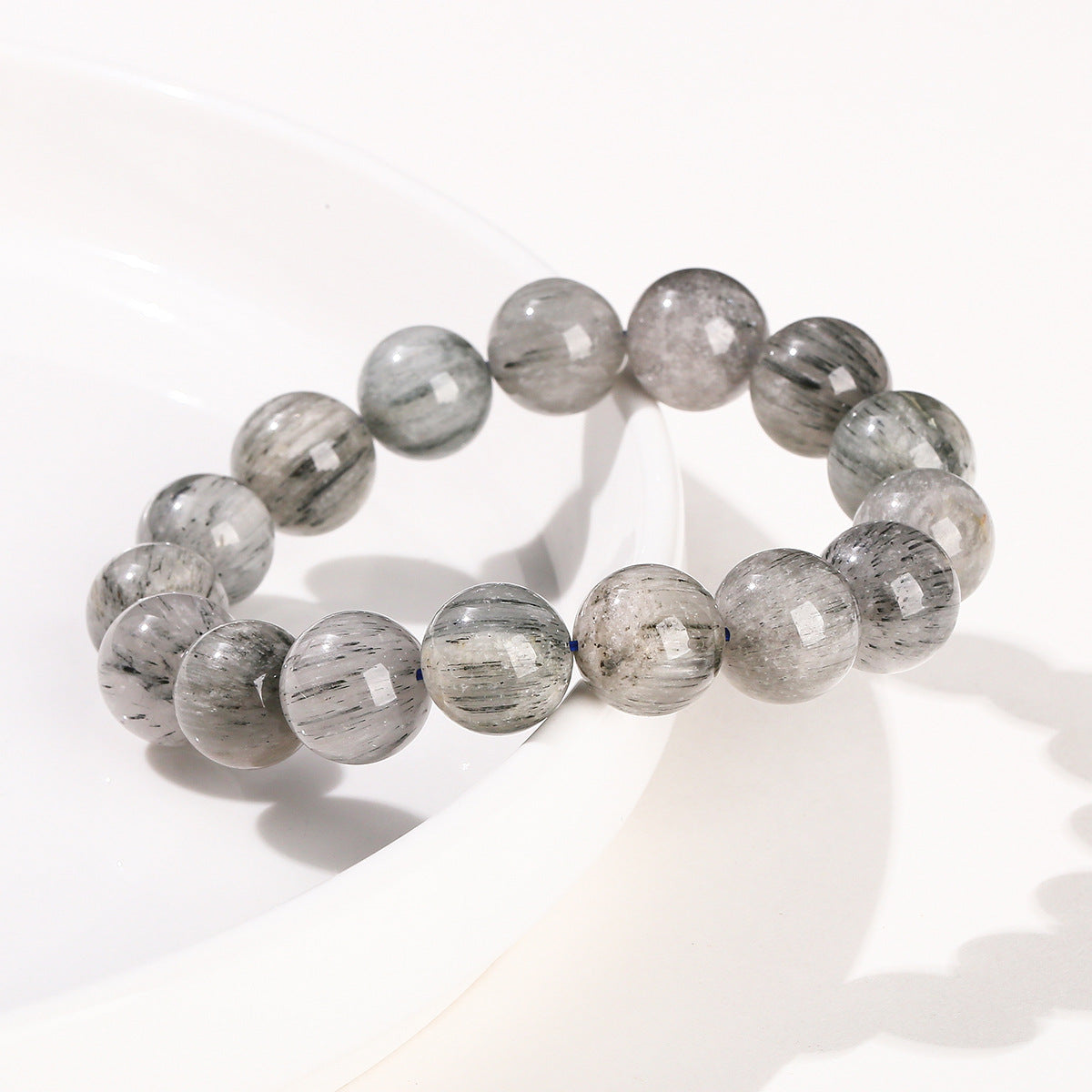Natural Blue Rutilated Quart Crystal Bracelet