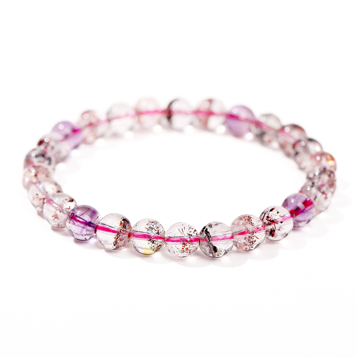 8A Natural Ice Transparent Amethyst Bracelet