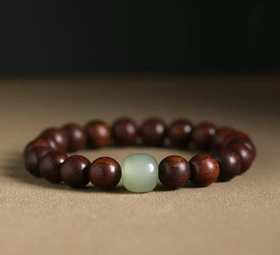 Buddha Life Natural lobular red sandalwood bracelet for men and women couples