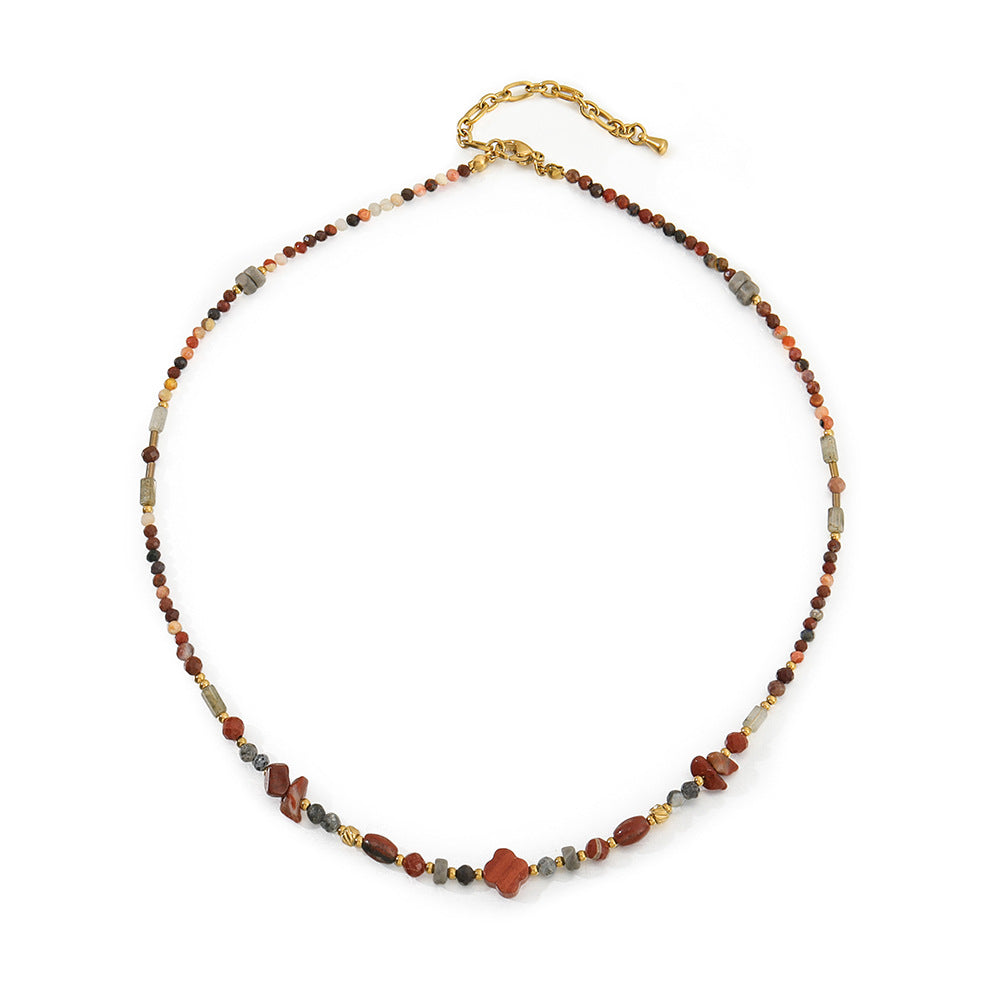 Buddha Life French Retro Natural Stone Necklace
