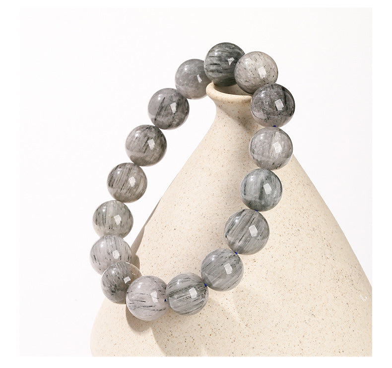 Natural Blue Rutilated Quart Crystal Bracelet