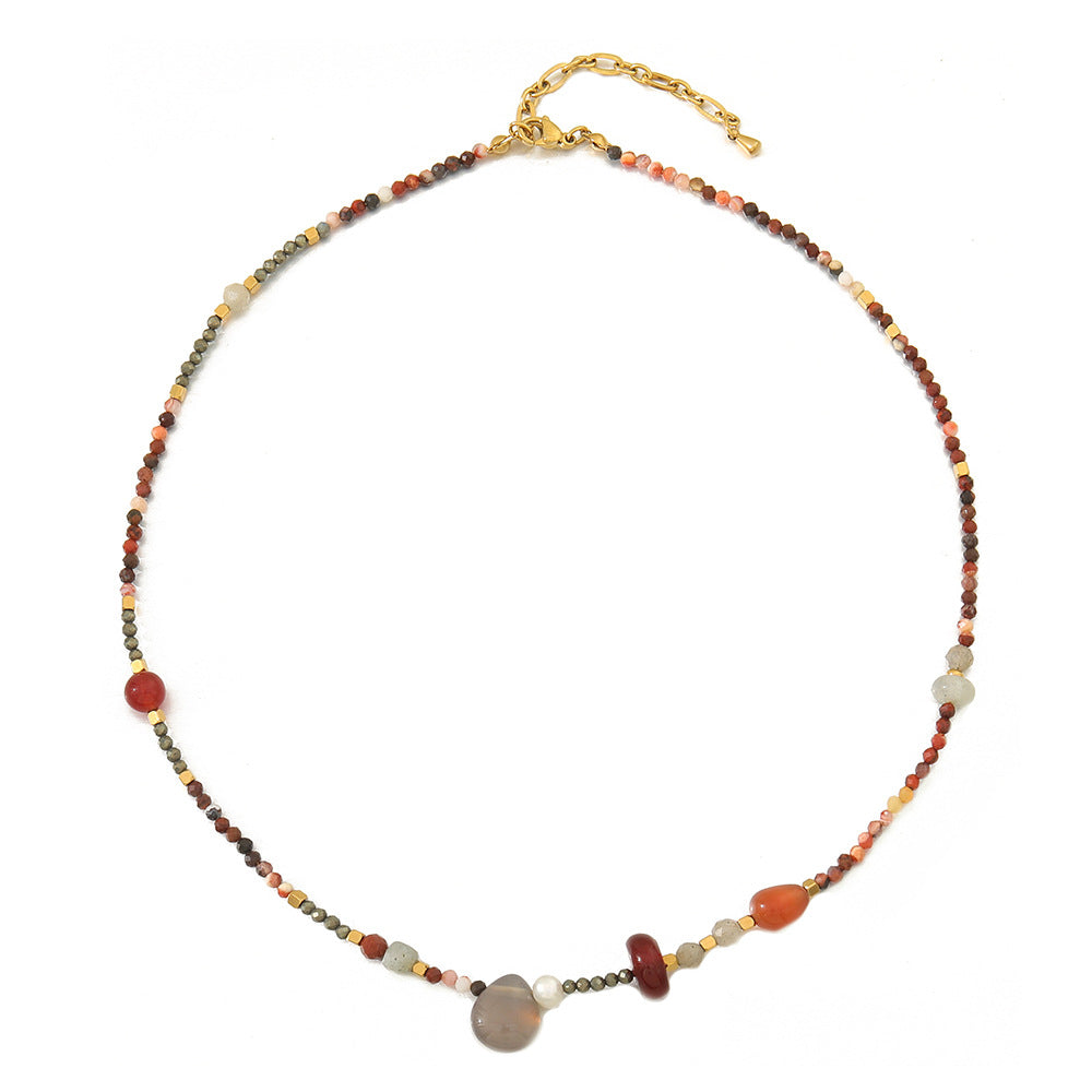 Buddha Life French Retro Natural Stone Necklace