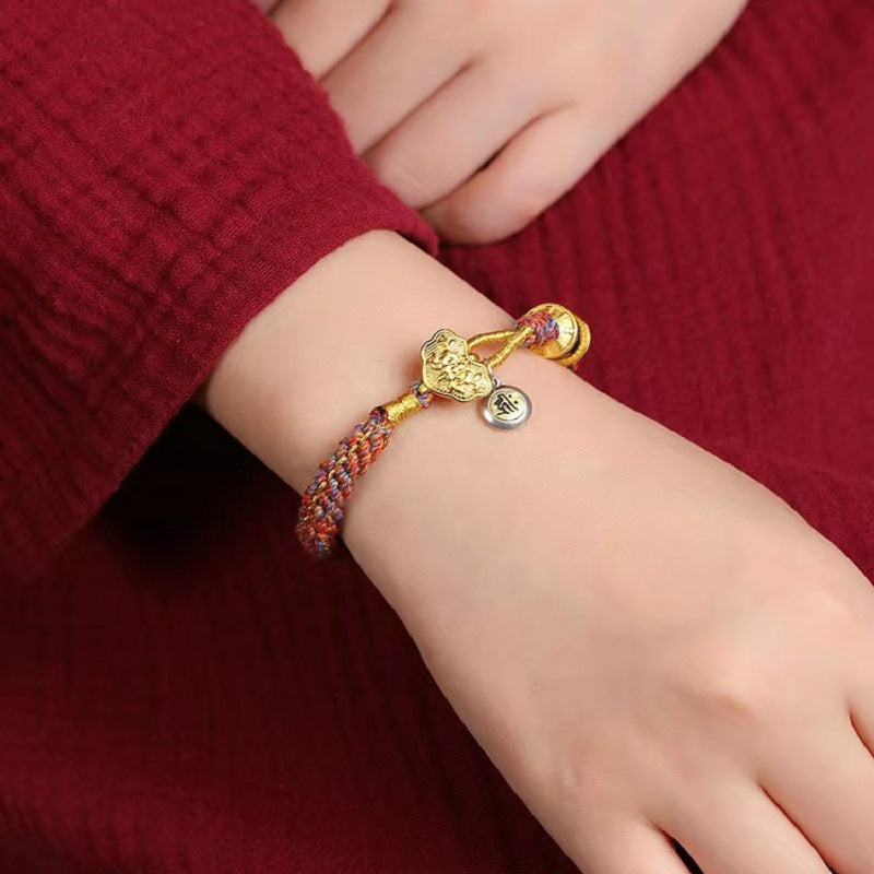 Buddha Life Zodiac Natal Buddha Woven Hand Rope Ping An Natal Year Bracelet