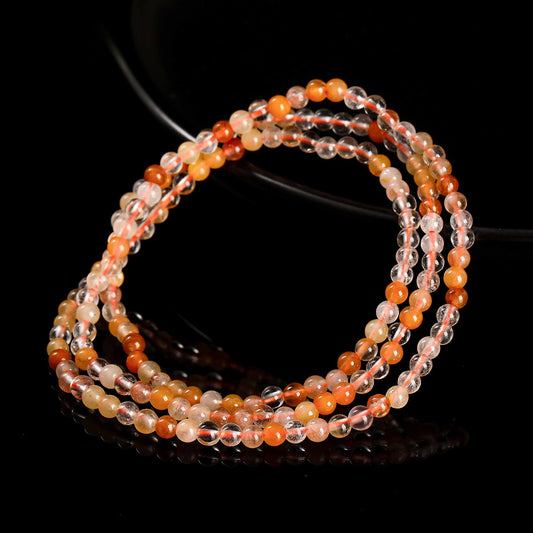 Buddha Life Natural Ice Transparent Color Crystal Multi-circle Bracelet