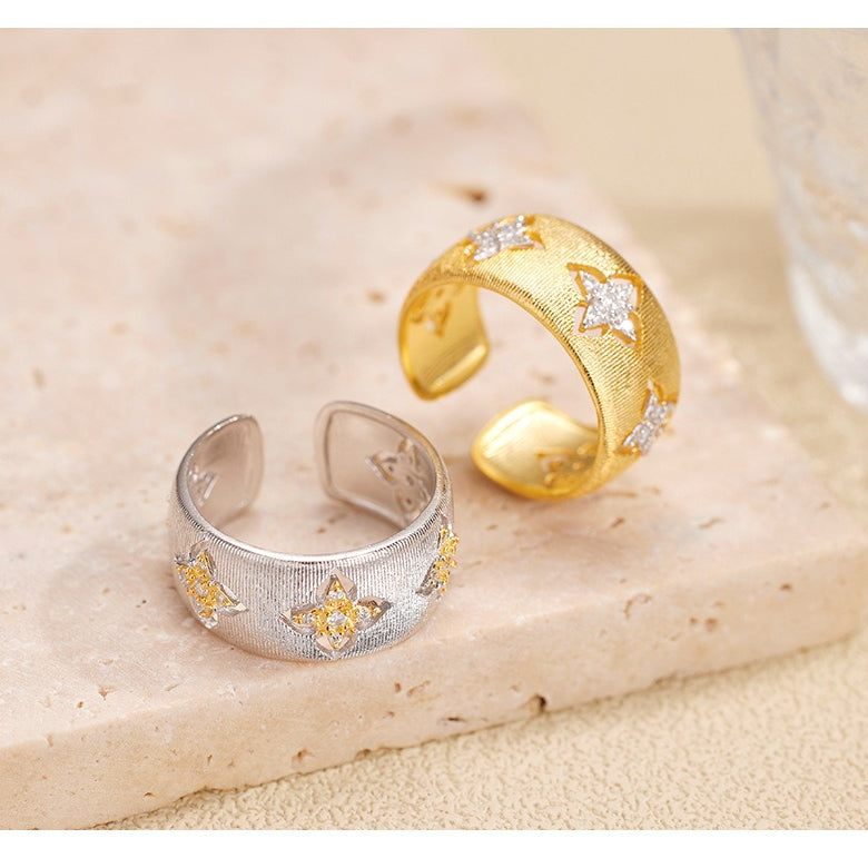 Dapaza Classic Brushed Craft 925 Silver Ring